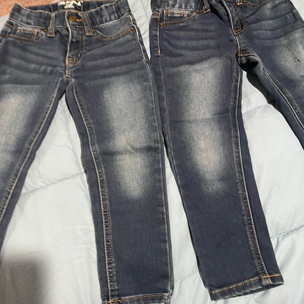 2 pair Cat & Jack Dark Blue Skinny Jeans 4T